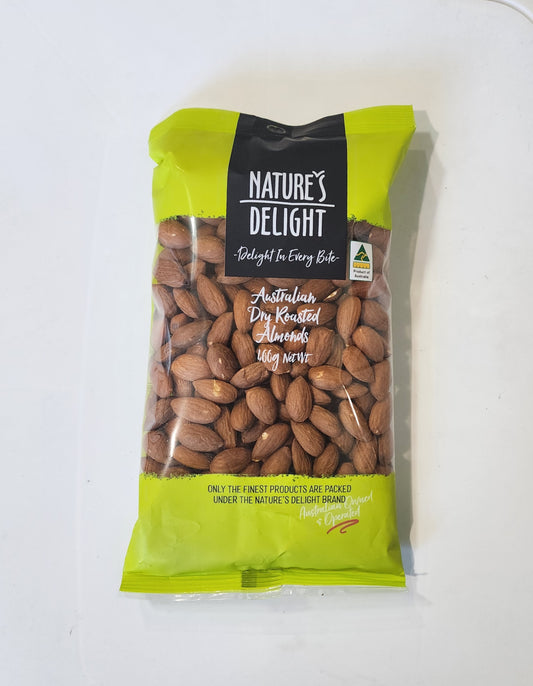 Almonds, dry roasted - Nature's delight 400g